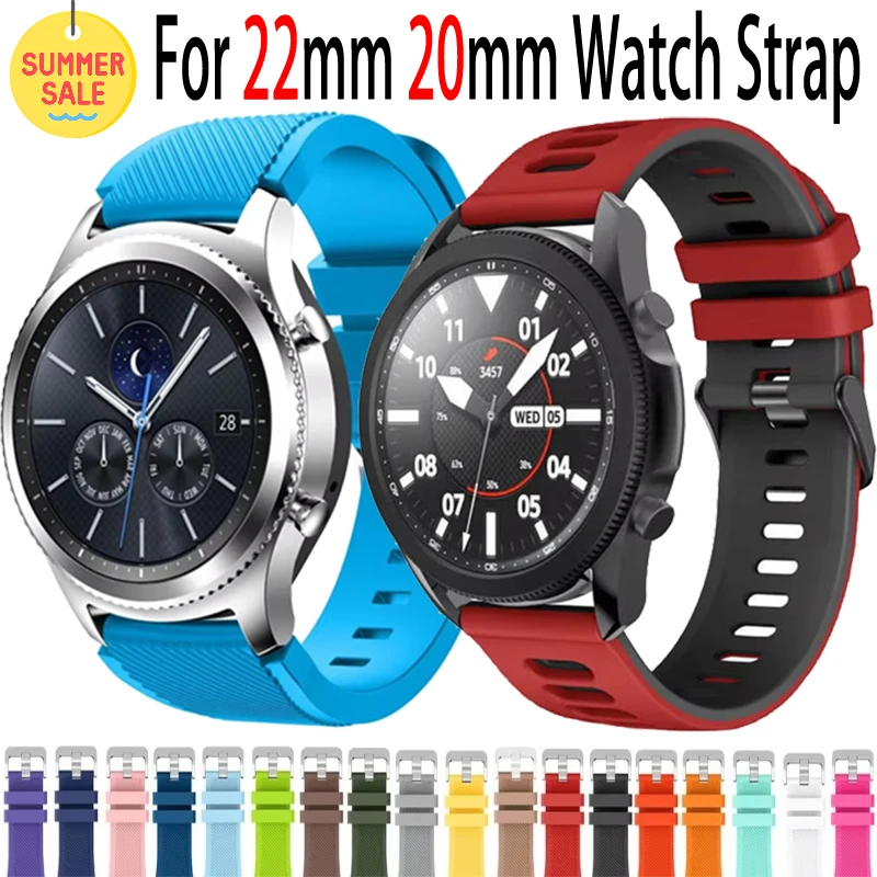 Силиконовый ремешок 22 мм 20 мм для Samsung Watch 4 5 6 7/Gear S3 Frontier Sports, удобный сменный браслет Amazfit GTR 4 3 Pro
Силиконовый ремешок 22 мм 20 мм для Samsung Watch 4 5 6 7/Gear S3 Frontier Sports, удобный сменный браслет Amazfit GTR 4 3 Pro