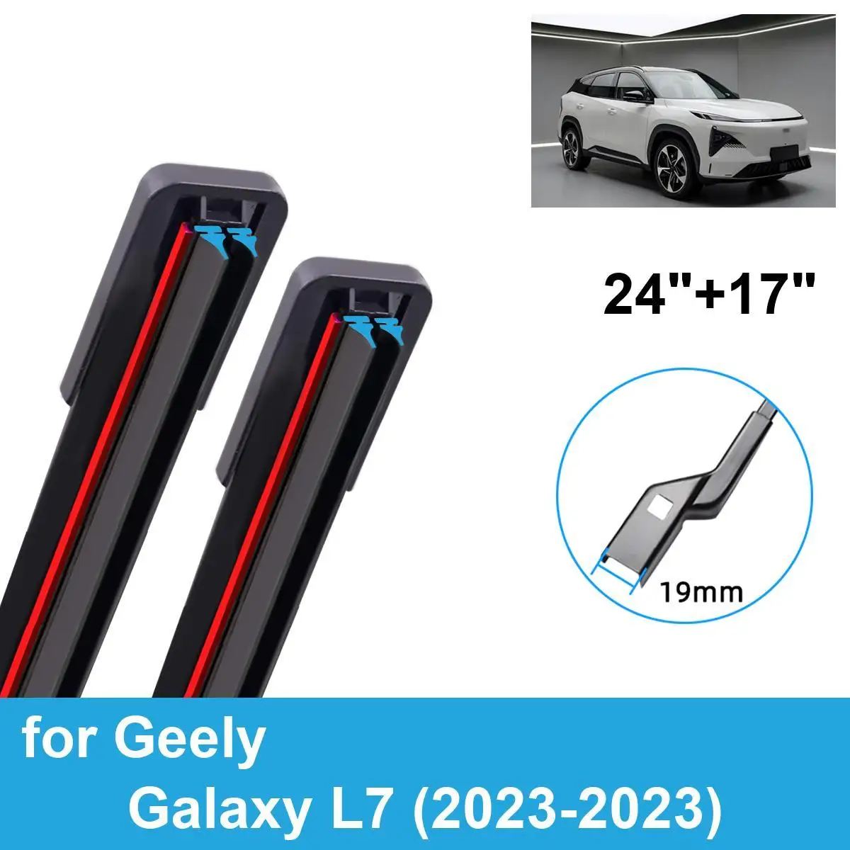 Car Wiper for Geely Galaxy L7 2023-2023 24" + 17" Front Rear Wiper Blades Brushes Cutter Accessories 2023
Car Wiper for Geely Galaxy L7 2023-2023 24" + 17" Front Rear Wiper Blades Brushes Cutter Accessories 2023