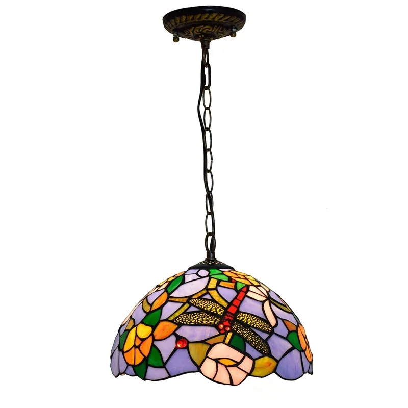 Tiffany Style Pendant Light 12inch Stained Glass European Dragonfly Flower Ceiling Hanging Lamp Balcony Cafe Chandelier Lighting
Tiffany Style Pendant Light 12inch Stained Glass European Dragonfly Flower Ceiling Hanging Lamp Balcony Cafe Chandelier Lighting