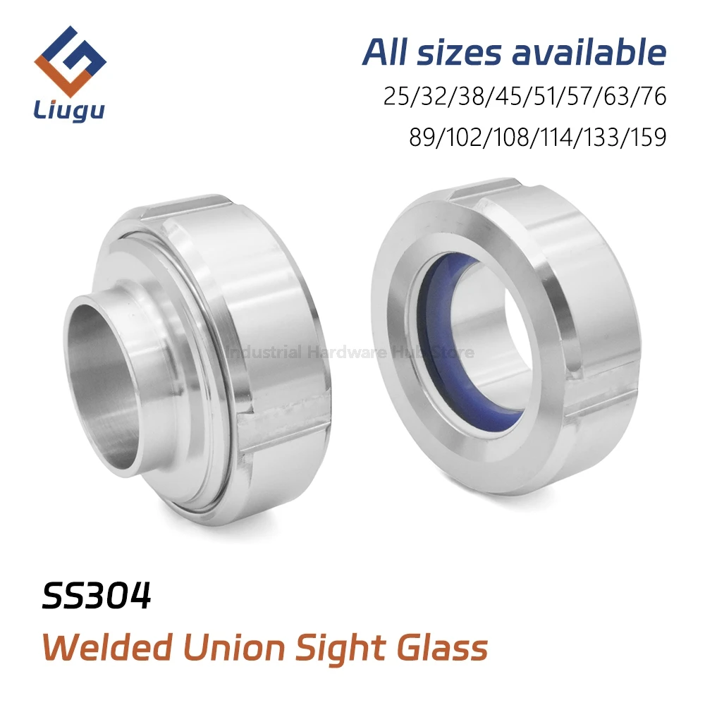 304 Stainless Steel Sanitary Union Sight Glass,Food Grade Welded Round Thread Joint,25mm-108mm Hygienic View Glass for Tank Pipe
304 Stainless Steel Sanitary Union Sight Glass,Food Grade Welded Round Thread Joint,25mm-108mm Hygienic View Glass for Tank Pipe