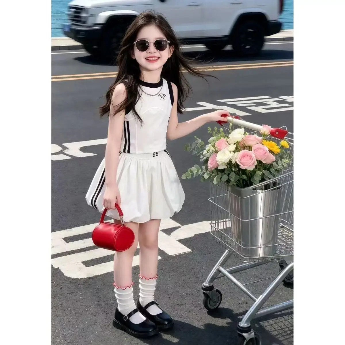 Girls' Summer Set 2026 New Fashionable Children's Tank Top Casual Flower Bud Pants Skirt Two Piece Set
Girls' Summer Set 2026 New Fashionable Children's Tank Top Casual Flower Bud Pants Skirt Two Piece Set