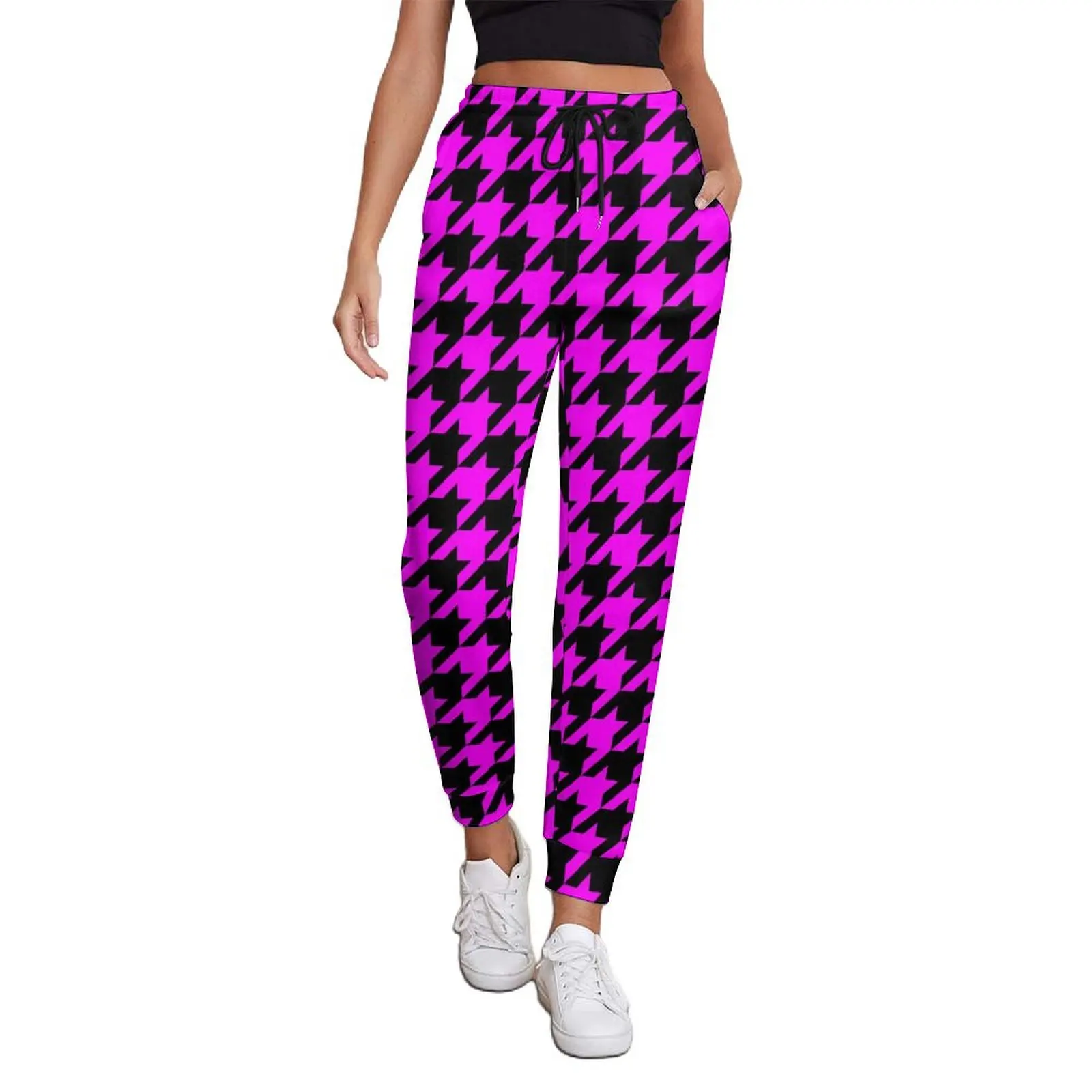 Retro Houndstooth Pants Woman Purple And Black Harajuku Sweatpants Autumn Elegant Design Trousers Big Size 2XL
Retro Houndstooth Pants Woman Purple And Black Harajuku Sweatpants Autumn Elegant Design Trousers Big Size 2XL