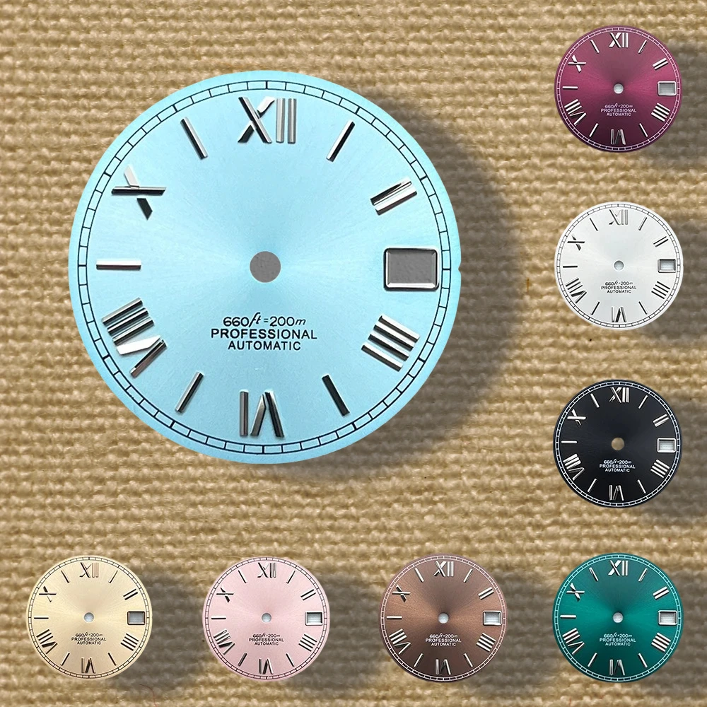 Fashion classic 28.5mm S logo Roman dial, suitable for NH35/NH36/4R/7S Japanese automatic movement sunshine dial watch modificat
Fashion classic 28.5mm S logo Roman dial, suitable for NH35/NH36/4R/7S Japanese automatic movement sunshine dial watch modificat