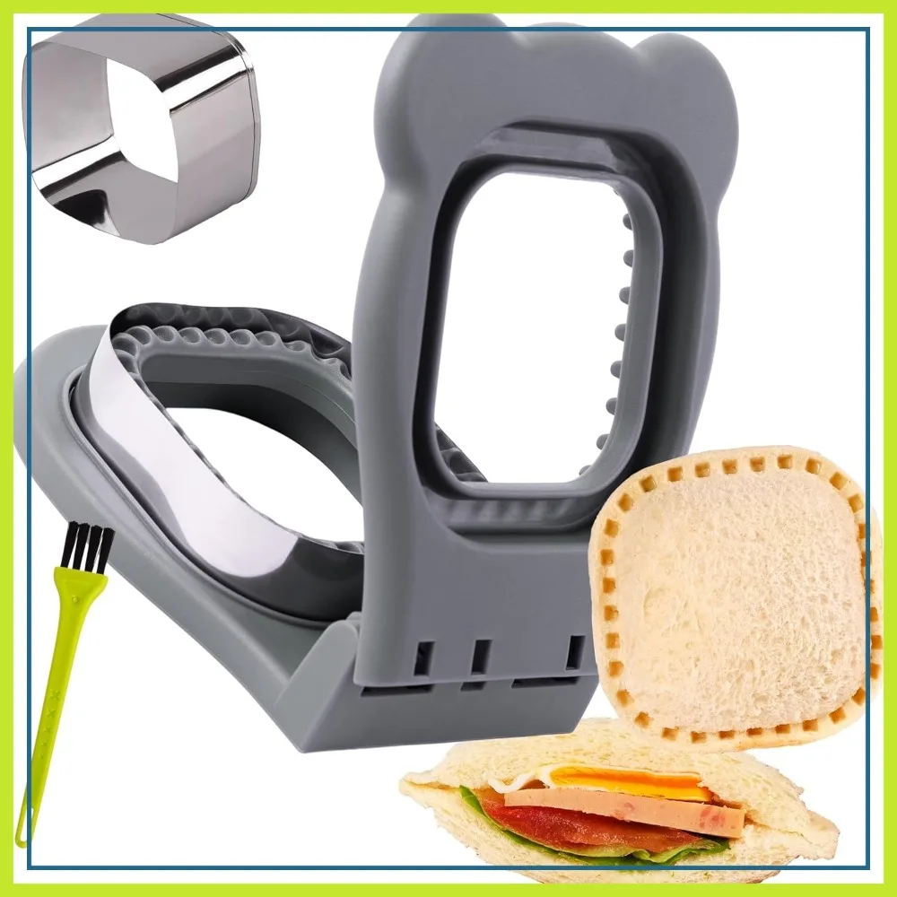 Square Crustless Sandwich Maker & Cutter for PB&J, Grey - Easy Sealer
Square Crustless Sandwich Maker & Cutter for PB&J, Grey - Easy Sealer