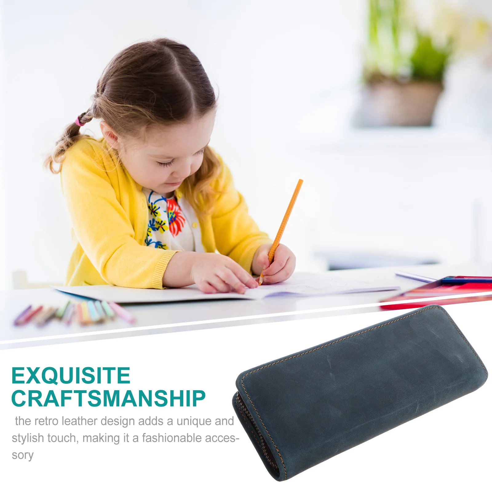 Retro Pen Case Top Grain Cowhide Zipper Pencil Box Large Capacity Creative Stylish Organizer for Office School Home
Retro Pen Case Top Grain Cowhide Zipper Pencil Box Large Capacity Creative Stylish Organizer for Office School Home