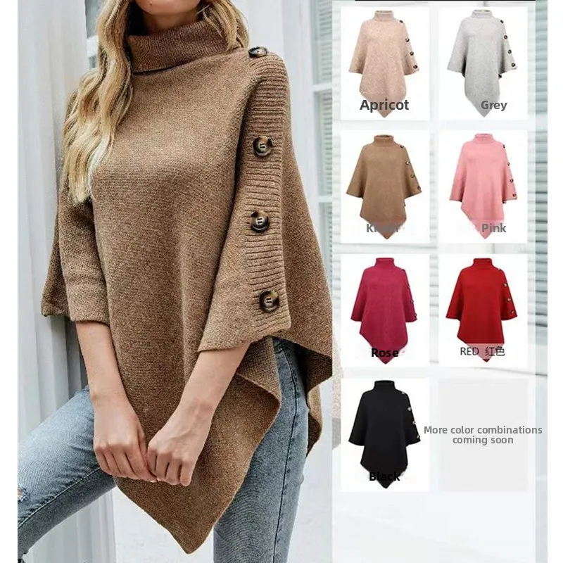 Faionable Autumn Winter oulder awl Cowl Ne Knitted Sweater Women's Pure Color High Collar Outerwear Trendy Street Sle
Faionable Autumn Winter oulder awl Cowl Ne Knitted Sweater Women's Pure Color High Collar Outerwear Trendy Street Sle