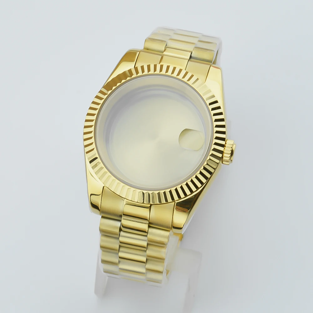 36mm 40mm Suitable For NH34, NH35, NH36, NH70 Gold Case With Presidential Bracelet sapphire Glass Crystal
36mm 40mm Suitable For NH34, NH35, NH36, NH70 Gold Case With Presidential Bracelet sapphire Glass Crystal