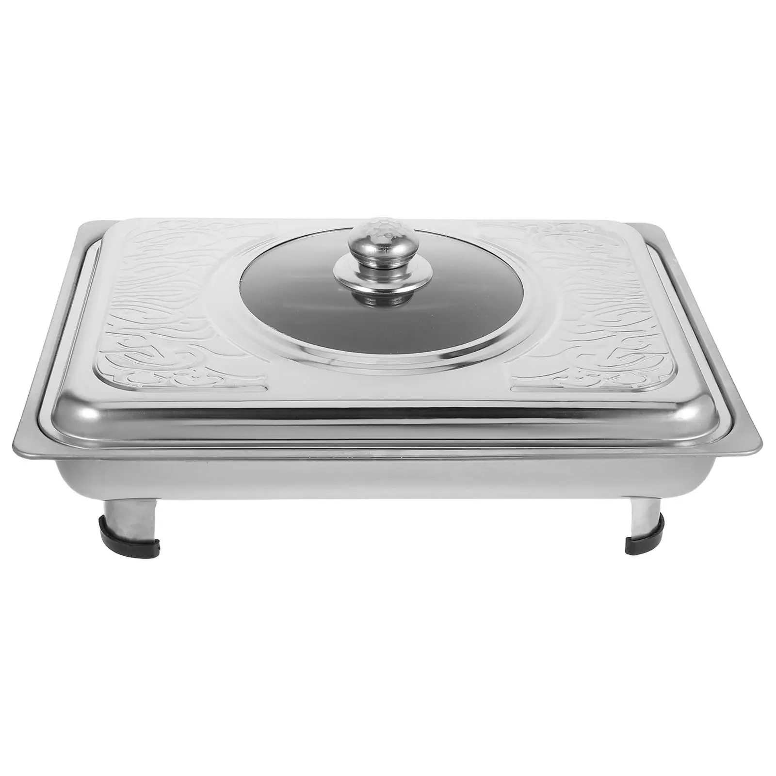 Stainless Steel Buffet Tray Deep Serving Fruit Server with Lid Chilled Chafing Dish for Rice Rectangular Banquet
Stainless Steel Buffet Tray Deep Serving Fruit Server with Lid Chilled Chafing Dish for Rice Rectangular Banquet