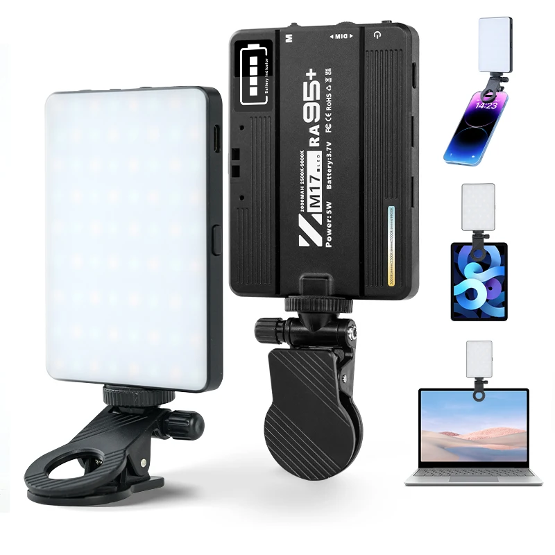 Desiontal LED Selfie Light, Portable Clip on Light, Rechargeable Cell Phone Fill in Light with 2000mAh Battery, RA95 +
Desiontal LED Selfie Light, Portable Clip on Light, Rechargeable Cell Phone Fill in Light with 2000mAh Battery, RA95 +