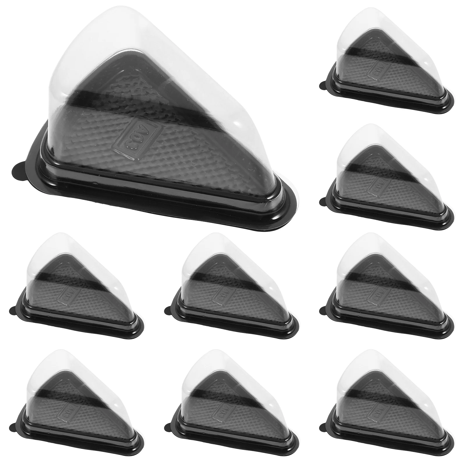 10 PCS Cake Holder with Lid Sandwich Tray Boxes Triangle Gift Packaging Fruit Black
10 PCS Cake Holder with Lid Sandwich Tray Boxes Triangle Gift Packaging Fruit Black