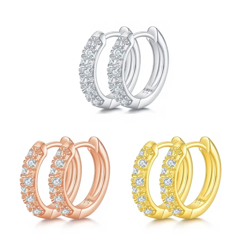 Fine Jewelry 925 Sterling Silver Huggie Earrings 18K Gold & Rose Gold Plated Lady's Cushion Moissanite Diamond Huggie Earrings
Fine Jewelry 925 Sterling Silver Huggie Earrings 18K Gold & Rose Gold Plated Lady's Cushion Moissanite Diamond Huggie Earrings