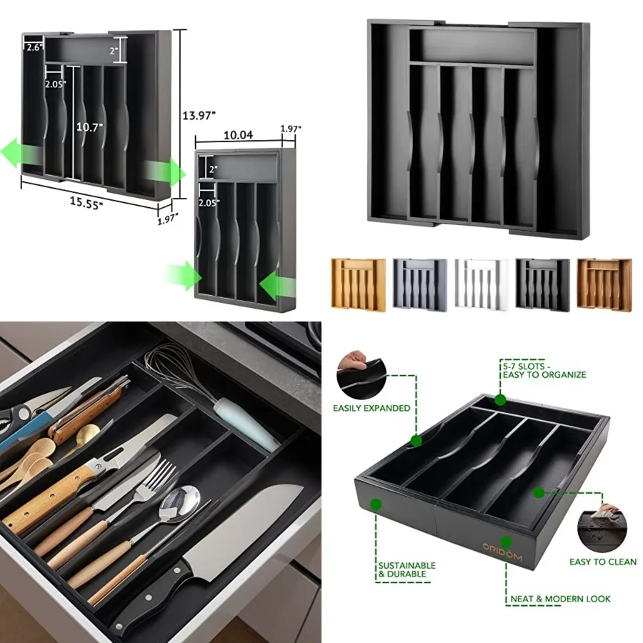 Expandable Bamboo Kitchen Drawer Organizer for Cutlery and Utensils, Adjustable Bamboo Wood Cutlery Tray in Drawer for Flatware
Expandable Bamboo Kitchen Drawer Organizer for Cutlery and Utensils, Adjustable Bamboo Wood Cutlery Tray in Drawer for Flatware