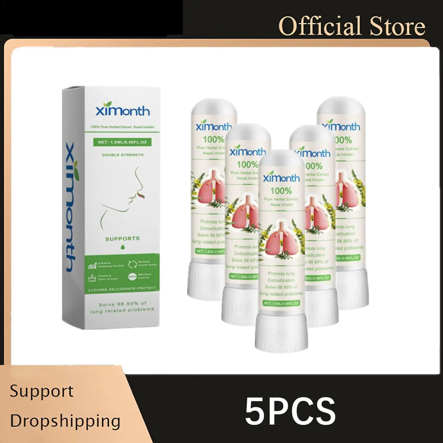 5Pcs Nasal Inhaler Herbal Nasal Suction Stick Nasal Congestion Discomfort Nasal Body Care Stick Health Care Product
5Pcs Nasal Inhaler Herbal Nasal Suction Stick Nasal Congestion Discomfort Nasal Body Care Stick Health Care Product
