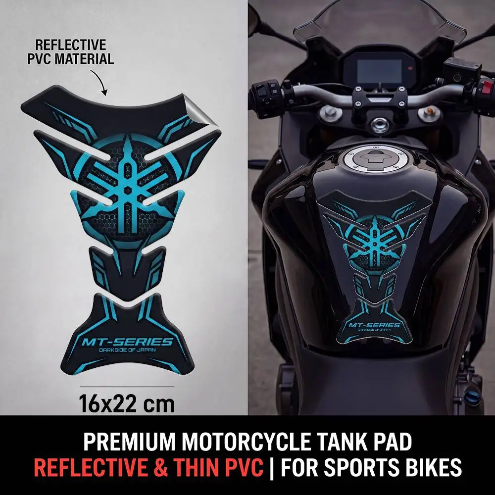 FOR YAMAHA Motorcycle PVC Tank Pad Tank Cap Protector Racing Sticker Universal