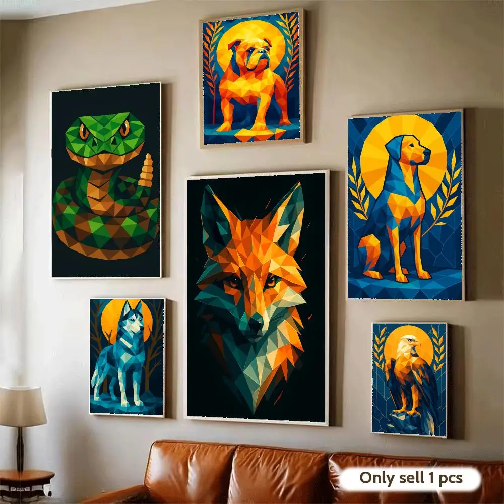 Geometric Animal Art Poster Waterproof Wall Art Sticker for Home Bar Decoration, Self-Adhesive Room Wall Decor Mural
Geometric Animal Art Poster Waterproof Wall Art Sticker for Home Bar Decoration, Self-Adhesive Room Wall Decor Mural