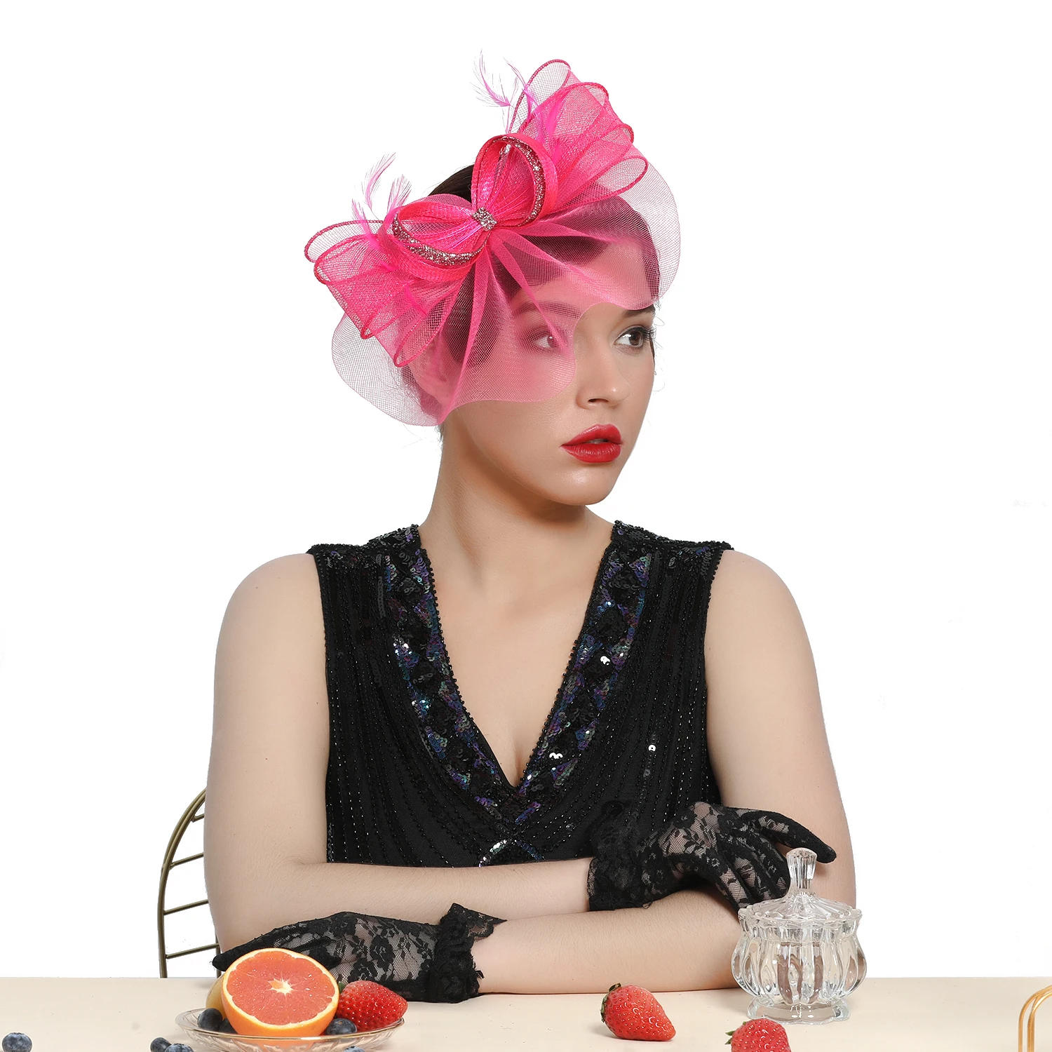 Deluxe Headband Mesh Headpiece with Clip Flower Fascinator Fancy Multicolour Kentucky Derby Hats Tea Party Feather Headdress
Deluxe Headband Mesh Headpiece with Clip Flower Fascinator Fancy Multicolour Kentucky Derby Hats Tea Party Feather Headdress