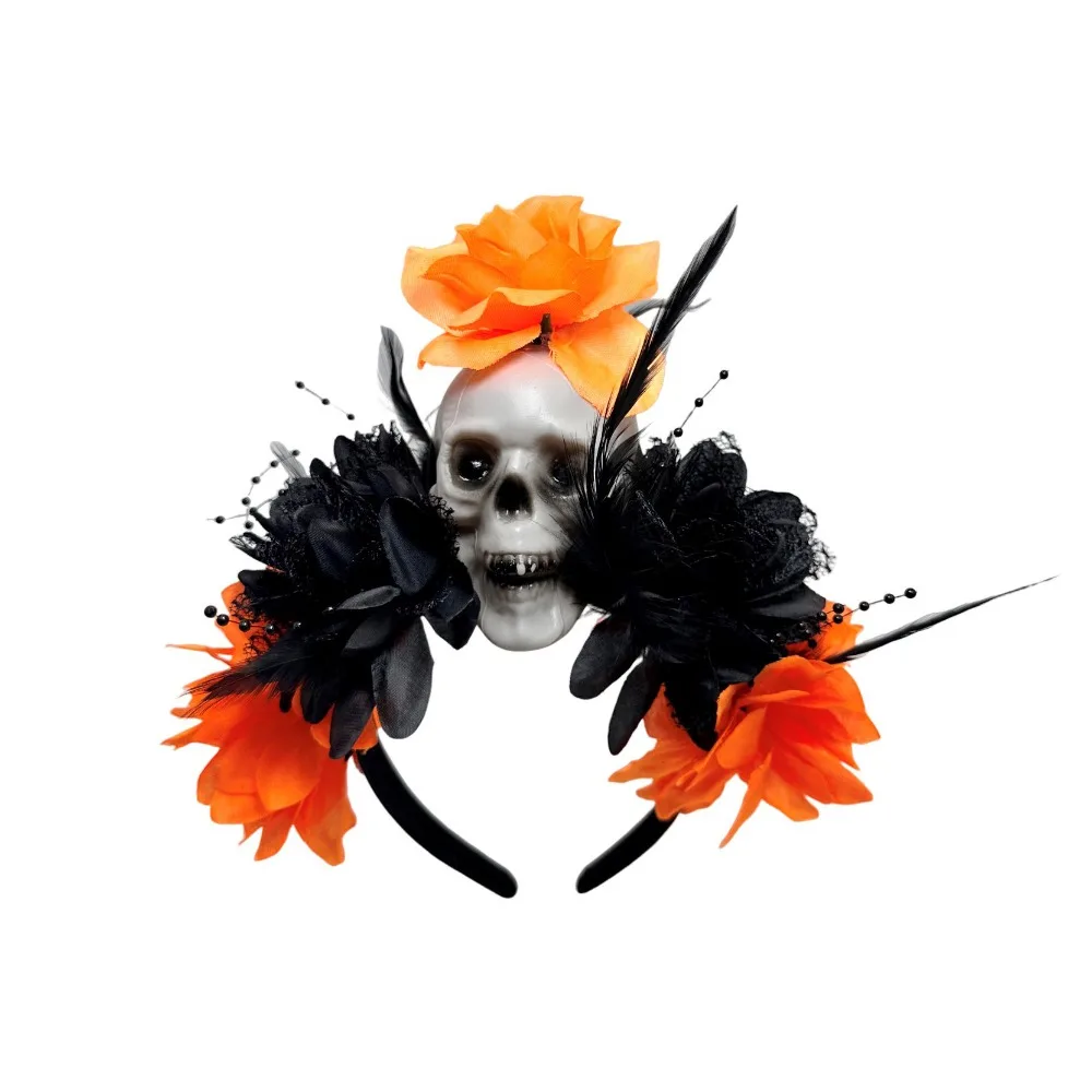 Dark Skull Head Headband Simulation Flowers Halloween Decor Halloween Skull Headband Bat Headdress Day of The Dead Headband
Dark Skull Head Headband Simulation Flowers Halloween Decor Halloween Skull Headband Bat Headdress Day of The Dead Headband
