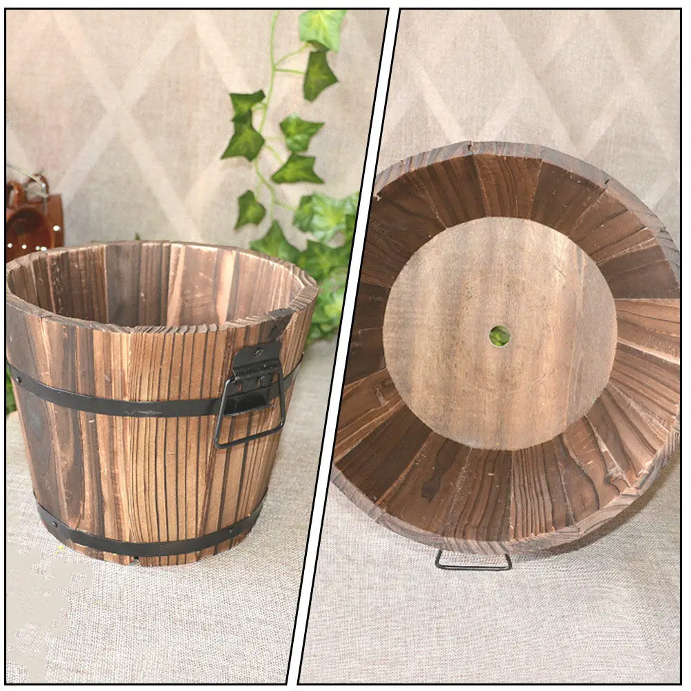 3Pcs Solid Wood Flower Pots Vintage Succulent Planter Garden Decor Multifunctional Wooden Barrel Bucket Flower Pot
3Pcs Solid Wood Flower Pots Vintage Succulent Planter Garden Decor Multifunctional Wooden Barrel Bucket Flower Pot