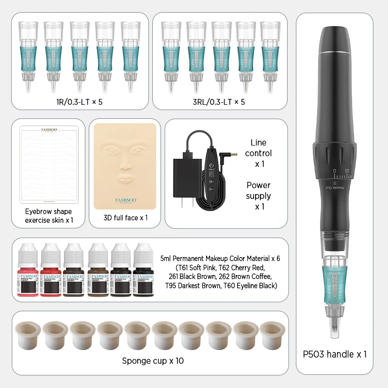FAMISOO Permanent Makeup Machine Kit Microblading Tattoo Machnie Kit Tattoo Pen Kit For Lips Eyebrow Eyeliner Body Tattoo Gun
FAMISOO Permanent Makeup Machine Kit Microblading Tattoo Machnie Kit Tattoo Pen Kit For Lips Eyebrow Eyeliner Body Tattoo Gun