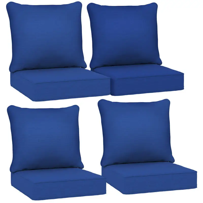Outsunny Patio Chair Cushions Set of 4 with Seat & Backrest, Fade Resistant Seat Replacement Cushion Set, Navy Blue
Outsunny Patio Chair Cushions Set of 4 with Seat & Backrest, Fade Resistant Seat Replacement Cushion Set, Navy Blue