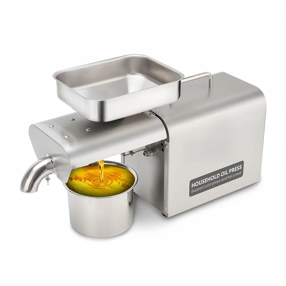 Household Oil Machine Cold Press and Hot Press for Peanut Sesame Flower Seed Oil Press Machine
Household Oil Machine Cold Press and Hot Press for Peanut Sesame Flower Seed Oil Press Machine