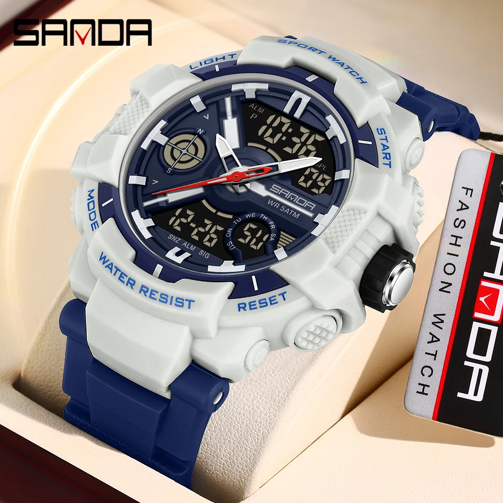 SANDA 6226 Men's Electronic Watch Korean Version Fashionable Multifunctional Outdoor Sports Waterproof Men's Electronic Watch
SANDA 6226 Men's Electronic Watch Korean Version Fashionable Multifunctional Outdoor Sports Waterproof Men's Electronic Watch