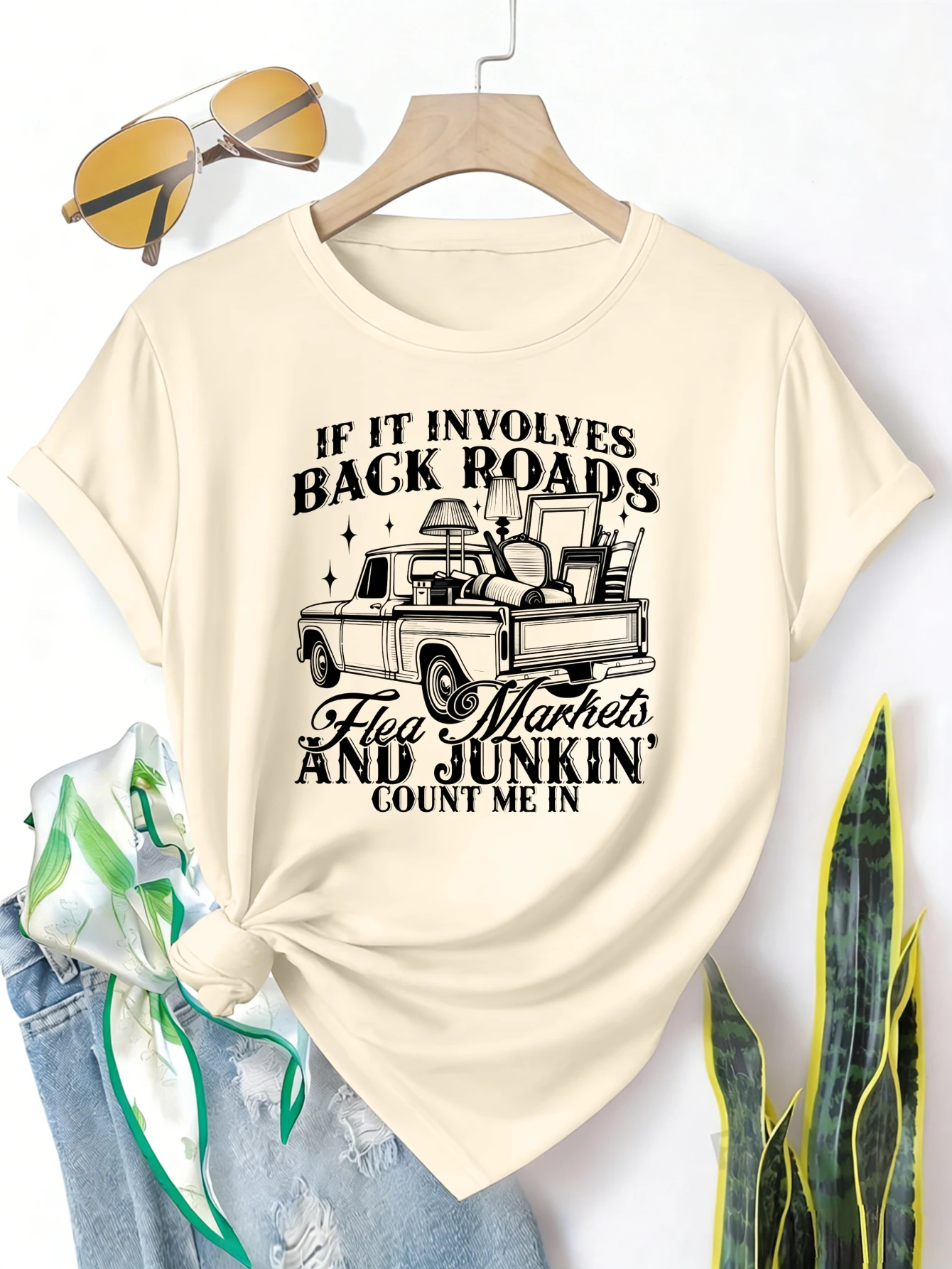 Женская футболка больших размеров с коротким рукавом Back Roads Flea Markets Junkin Count Me In из мягкой и удобной ткани, летняя одежда
Женская футболка больших размеров с коротким рукавом Back Roads Flea Markets Junkin Count Me In из мягкой и удобной ткани, летняя одежда