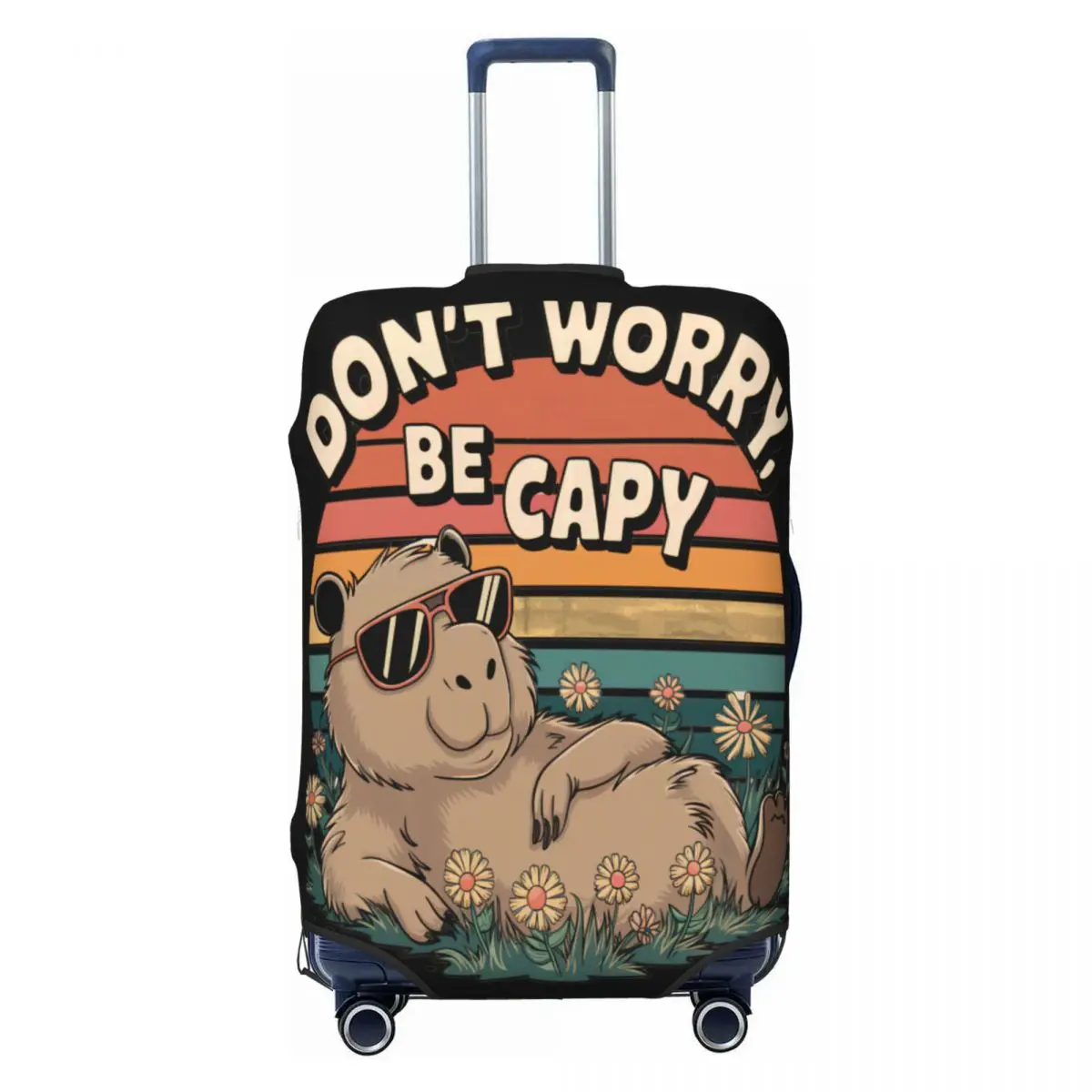 Custom Don't Worry Be Cappy Capybara Luggage Cover Protector Cute Travel Suitcase Protective Cover for 18-32 Inch
Custom Don't Worry Be Cappy Capybara Luggage Cover Protector Cute Travel Suitcase Protective Cover for 18-32 Inch