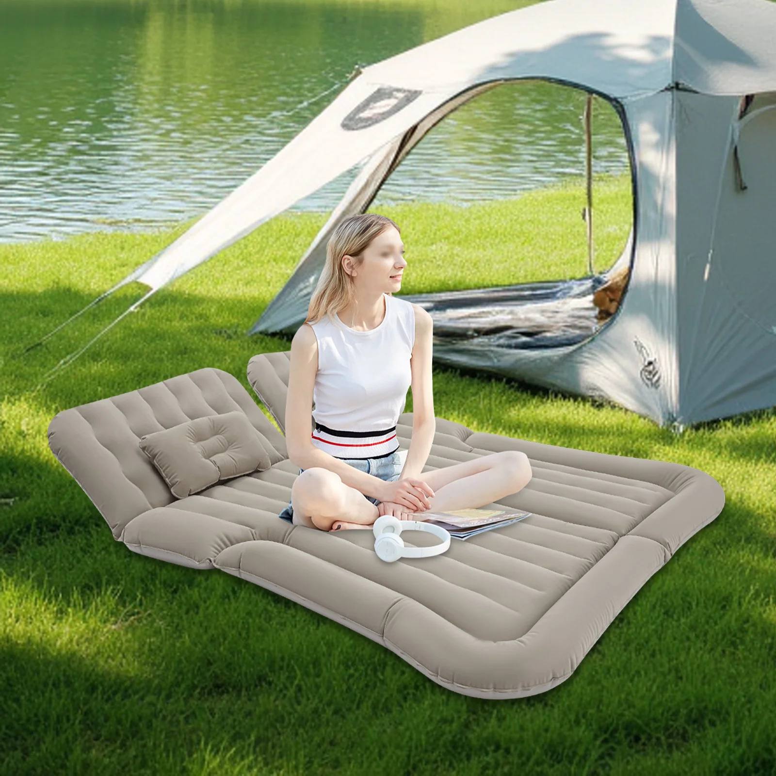 Grey/Black/ Beige SUV Air Mattress Travel Bed Flocking Inflatable Car Bed+2 Pillow f for Road Trips and Camping Excursions
Grey/Black/ Beige SUV Air Mattress Travel Bed Flocking Inflatable Car Bed+2 Pillow f for Road Trips and Camping Excursions