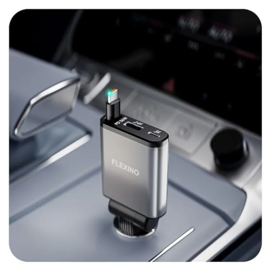 Ultra-Slim Retractable Car Charger for iPhone 17, Fast Charging Car Chargers, USB C Car Charger, Cigarette Lighter Adapter for
Ultra-Slim Retractable Car Charger for iPhone 17, Fast Charging Car Chargers, USB C Car Charger, Cigarette Lighter Adapter for