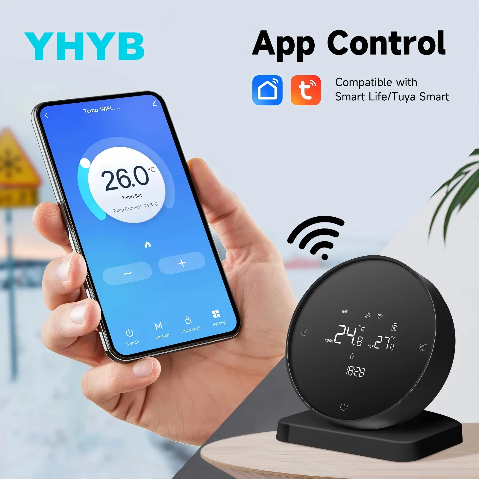 Smart R7 Wireless LCD Touch Screen Thermostat WiFi Temperature Controller for Gas Boiler Water Heating Intelligent One-to-One He
Smart R7 Wireless LCD Touch Screen Thermostat WiFi Temperature Controller for Gas Boiler Water Heating Intelligent One-to-One He