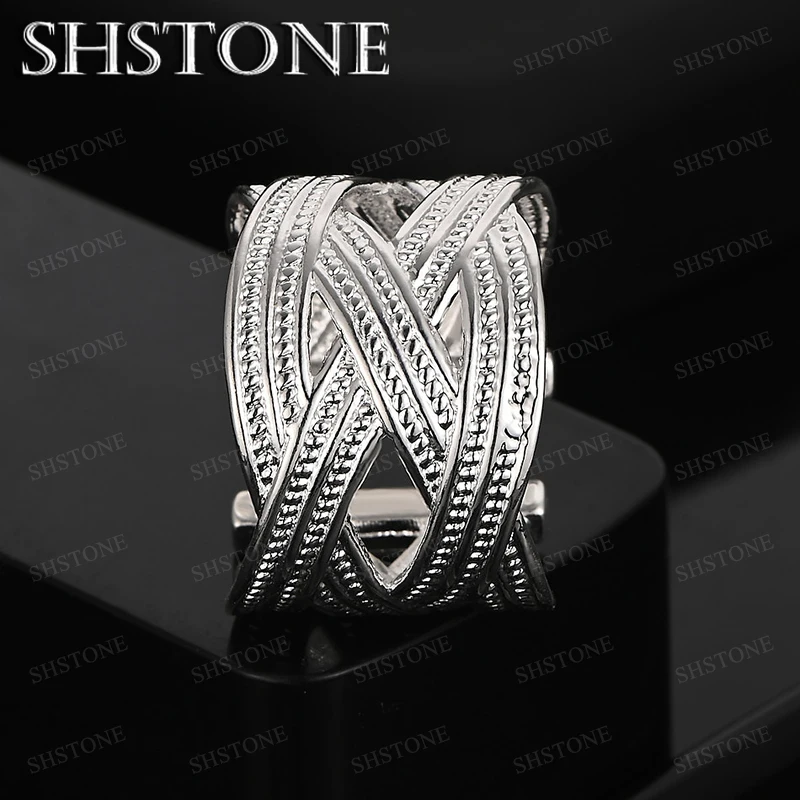 Cross Braided Open Ring 925 Sterling Silver Ring Men Women Charm Wedding Accessories Birthday Party Gift Fashion Jewelry
Cross Braided Open Ring 925 Sterling Silver Ring Men Women Charm Wedding Accessories Birthday Party Gift Fashion Jewelry