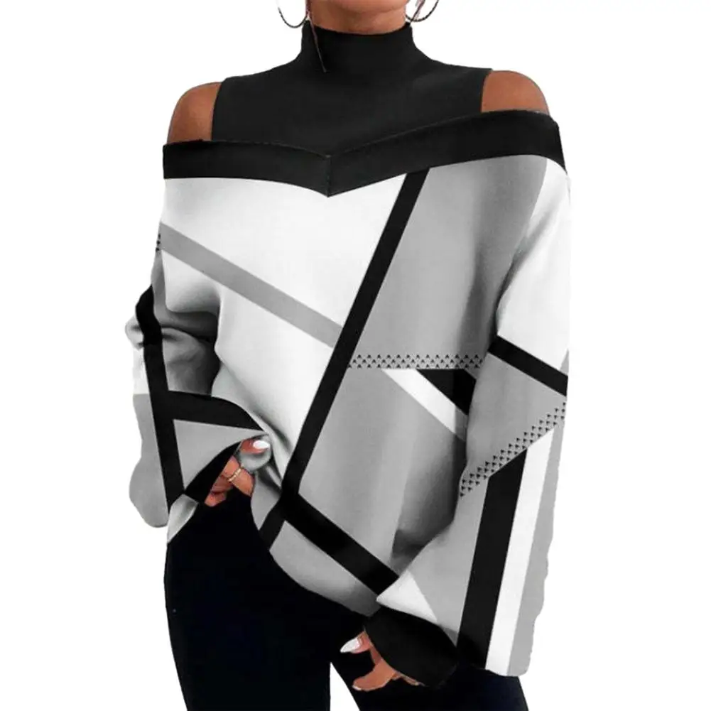 Women's Loose Pullover Tshirt Spring Autumn Fashion Off Shoulder Long Sleeve Top with Lantern Sleeve Detailing
Women's Loose Pullover Tshirt Spring Autumn Fashion Off Shoulder Long Sleeve Top with Lantern Sleeve Detailing