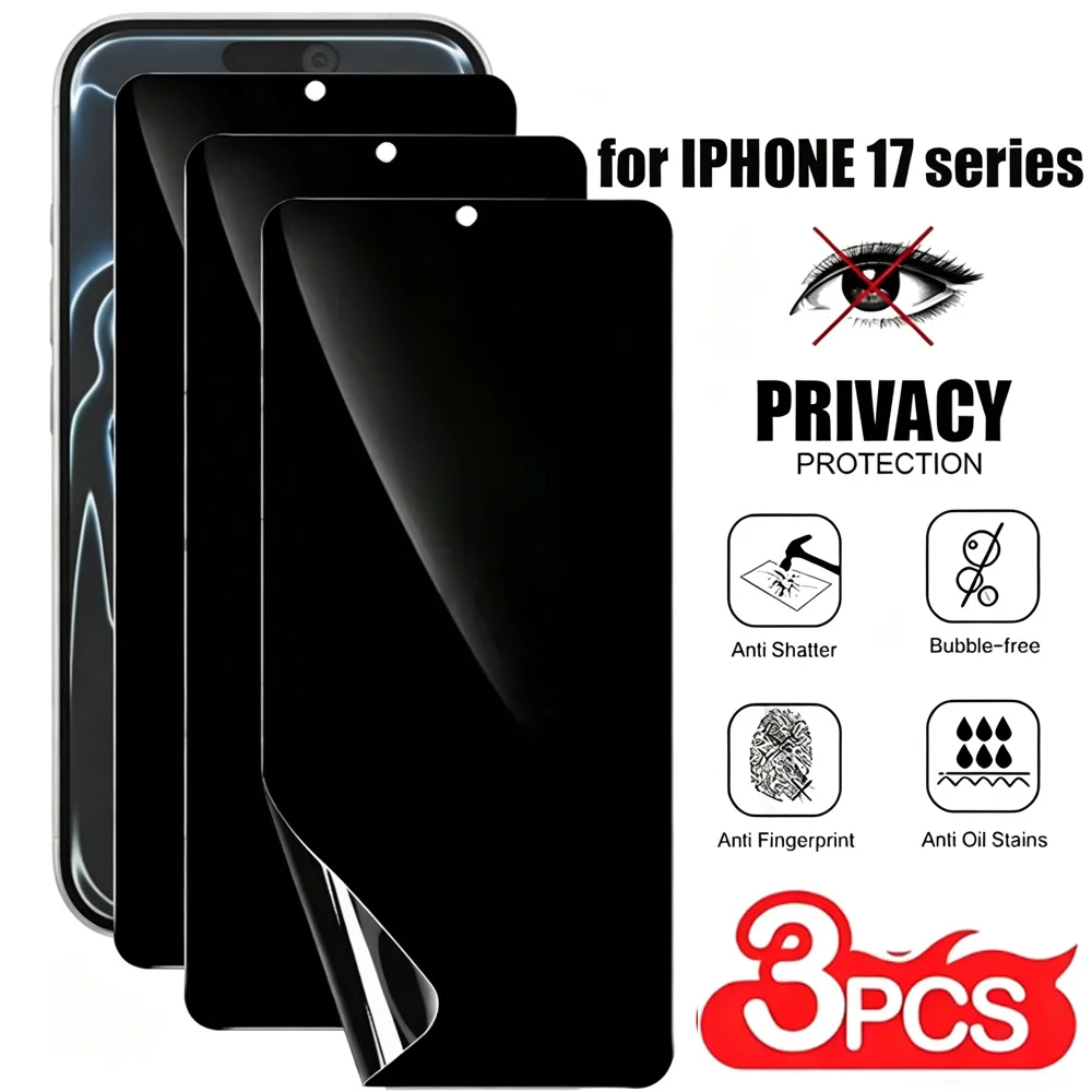 3Pcs Anti-Spy Hydrogel Film For iPhone 17 Pro Max 16 Pro Max 16 Pro Air 15 Pro Max 14 13 12 11 X XR XS Privacy Screen Protectors
3Pcs Anti-Spy Hydrogel Film For iPhone 17 Pro Max 16 Pro Max 16 Pro Air 15 Pro Max 14 13 12 11 X XR XS Privacy Screen Protectors