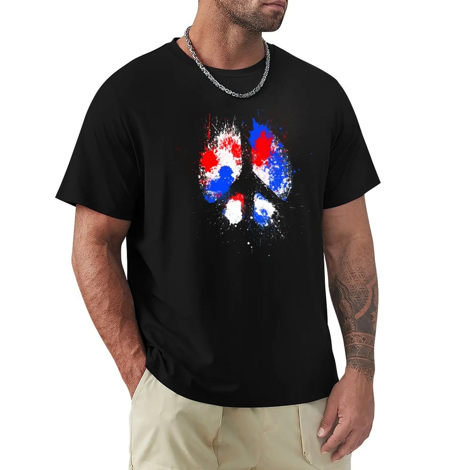 Peace paint splash T-Shirt boys whites oversize t-shirts man blue lock mens t shirt
Peace paint splash T-Shirt boys whites oversize t-shirts man blue lock mens t shirt