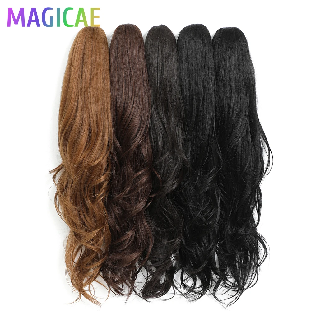 26Inch Claw Clips On Body Wave Ponytail 180Gram Ombre Brown 6# Blond P27/613 High Temperature Synthetic Ponytail Hair Extensions
26Inch Claw Clips On Body Wave Ponytail 180Gram Ombre Brown 6# Blond P27/613 High Temperature Synthetic Ponytail Hair Extensions