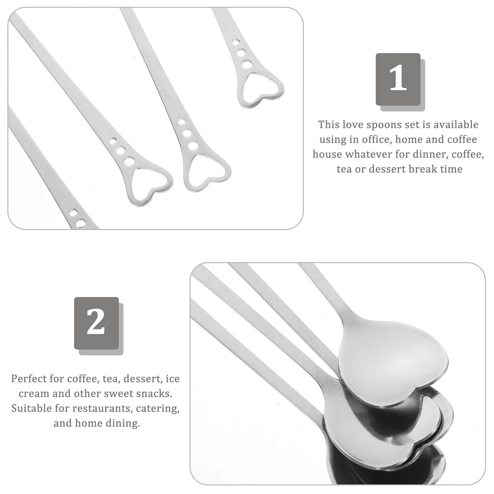 4 Pcs Mixing Spoons Heart-shaped Chocolate Stirring Condiments Espresso Teaspoons Serving Coffee Cupping
4 Pcs Mixing Spoons Heart-shaped Chocolate Stirring Condiments Espresso Teaspoons Serving Coffee Cupping