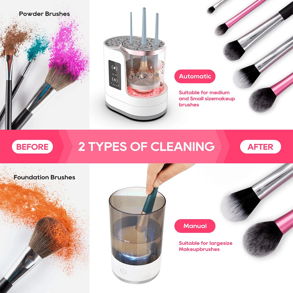 Electric Makeup Brush Cleaner Stand Makeup Brushes Deep Clean Quick Dry Tool Super-Fast Automatic Spinner Makeup Brush Holder
Electric Makeup Brush Cleaner Stand Makeup Brushes Deep Clean Quick Dry Tool Super-Fast Automatic Spinner Makeup Brush Holder