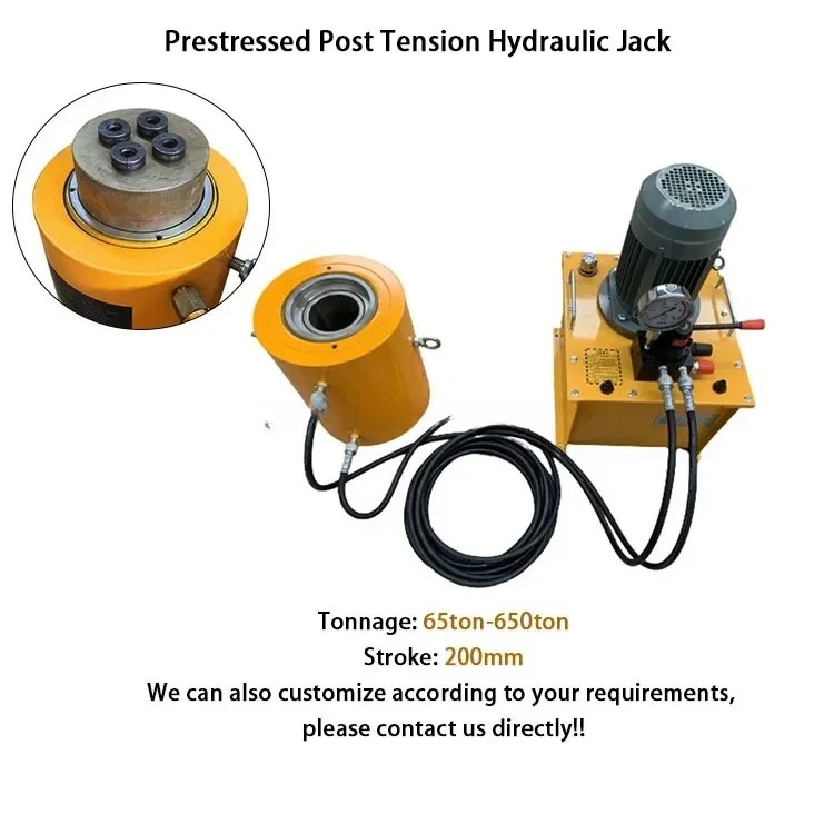 200-500Ton Multi-Strand Hydraulic Stressing Jack Bridge Prestressed Steel Strand Tension Construction Equipment Hydraulic
200-500Ton Multi-Strand Hydraulic Stressing Jack Bridge Prestressed Steel Strand Tension Construction Equipment Hydraulic