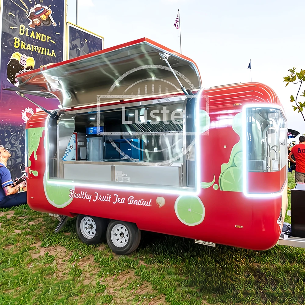 Red Color Food Trailer Mobile Caravan Food Truck Hamburger Shape Mobile Business Factory Customized Car Restaurant
Red Color Food Trailer Mobile Caravan Food Truck Hamburger Shape Mobile Business Factory Customized Car Restaurant