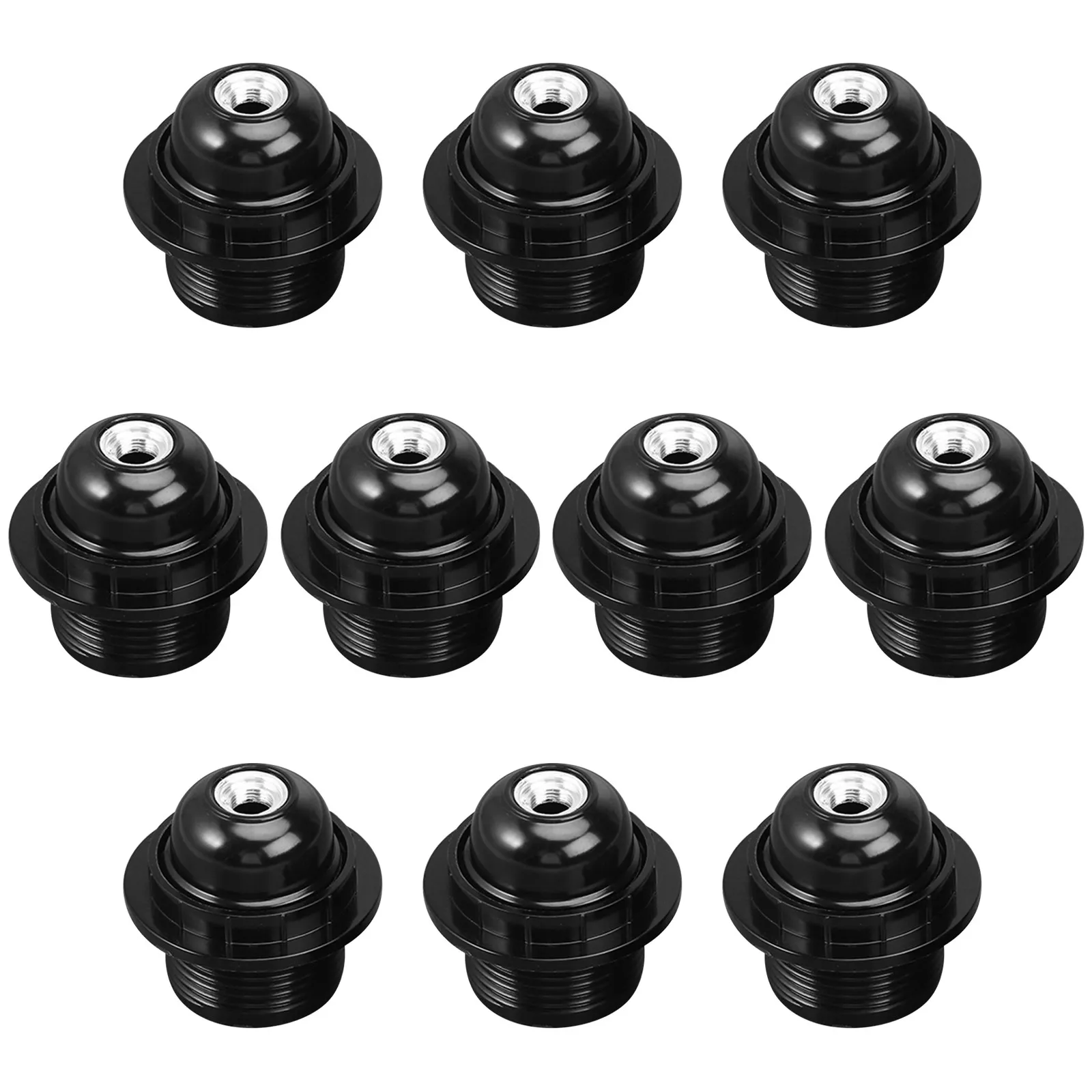 10Pcs E26 Lamp Socket Holder Round Plastic Light Bulb Base for Conventional Bulbs LED Replacement Socket with Screw
10Pcs E26 Lamp Socket Holder Round Plastic Light Bulb Base for Conventional Bulbs LED Replacement Socket with Screw