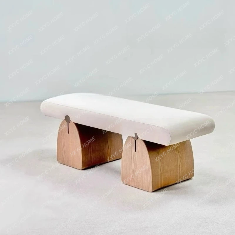 Modern cream style living room solid wood bench creative special-shaped bedroom bedside stool
Modern cream style living room solid wood bench creative special-shaped bedroom bedside stool
