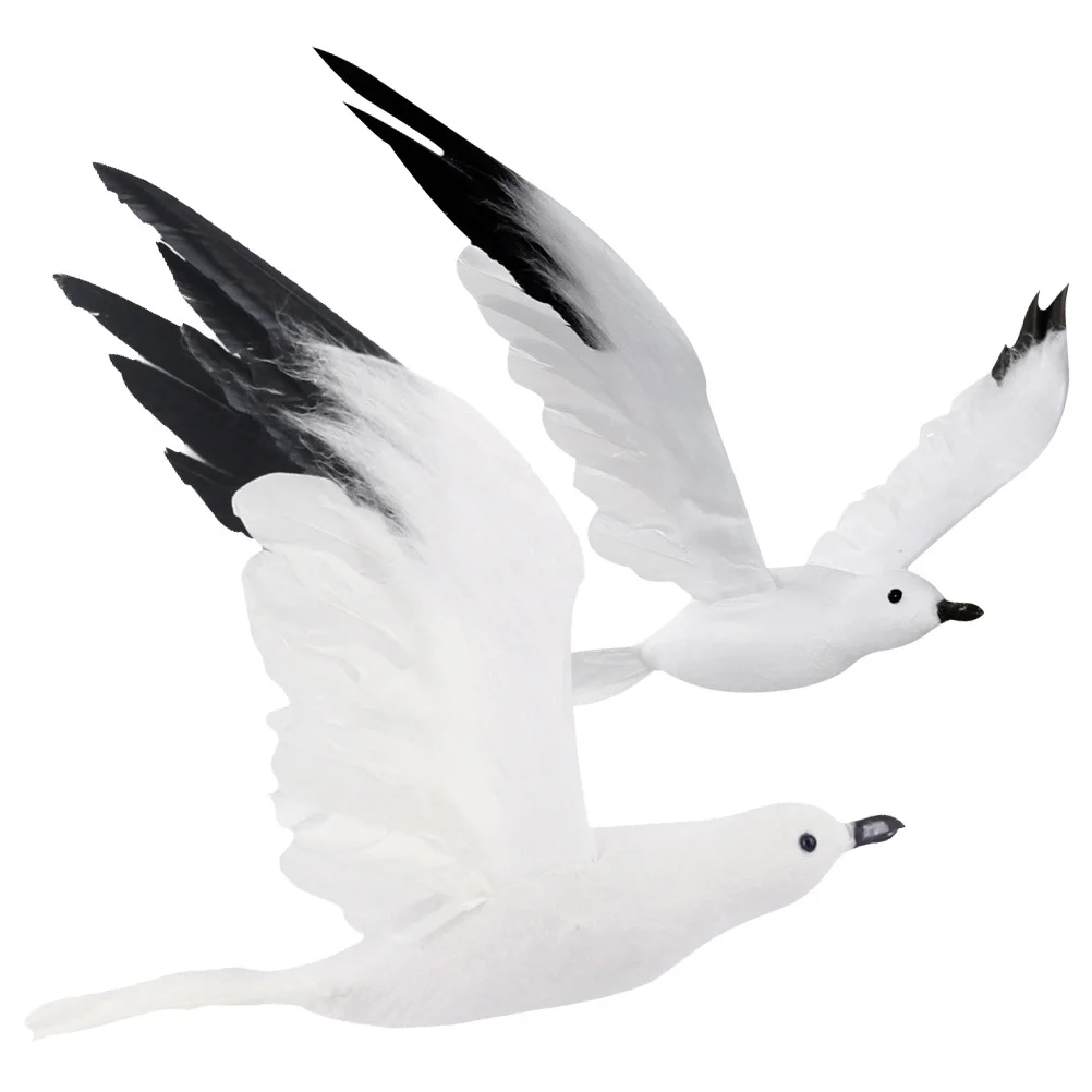 2Pcs Seagull Hanging Ornaments Simulation Foam Seagull with Real Plume for Garden Landscape Home Decoration Mediterranean Style
2Pcs Seagull Hanging Ornaments Simulation Foam Seagull with Real Plume for Garden Landscape Home Decoration Mediterranean Style