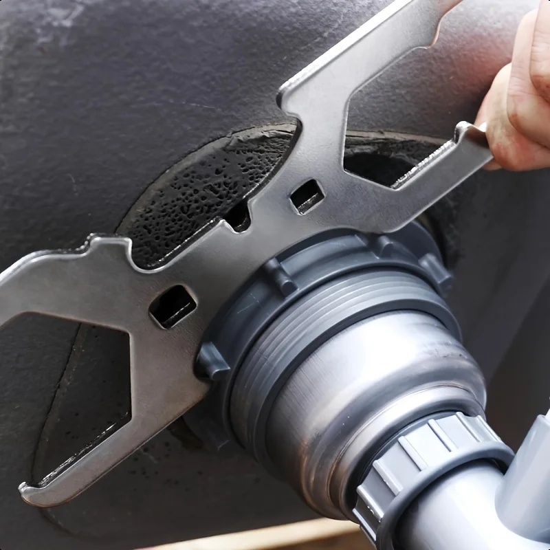 Three-way water pipe nut wrench - made of durable plastic, 1-3 inch nut adapter, multi-functional pipe tool with ergonomic handl
Three-way water pipe nut wrench - made of durable plastic, 1-3 inch nut adapter, multi-functional pipe tool with ergonomic handl