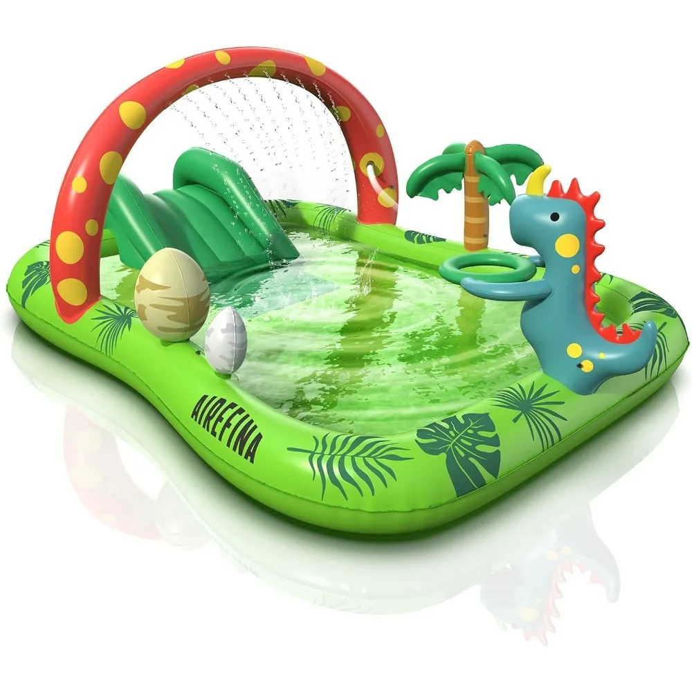 Inflatable Kids Pool,Inflatable Play Center Kiddie Pool with Water Slide,Ultra Thick 97"x76"x41"Toddler Pool with Play Ball Hoop
Inflatable Kids Pool,Inflatable Play Center Kiddie Pool with Water Slide,Ultra Thick 97"x76"x41"Toddler Pool with Play Ball Hoop