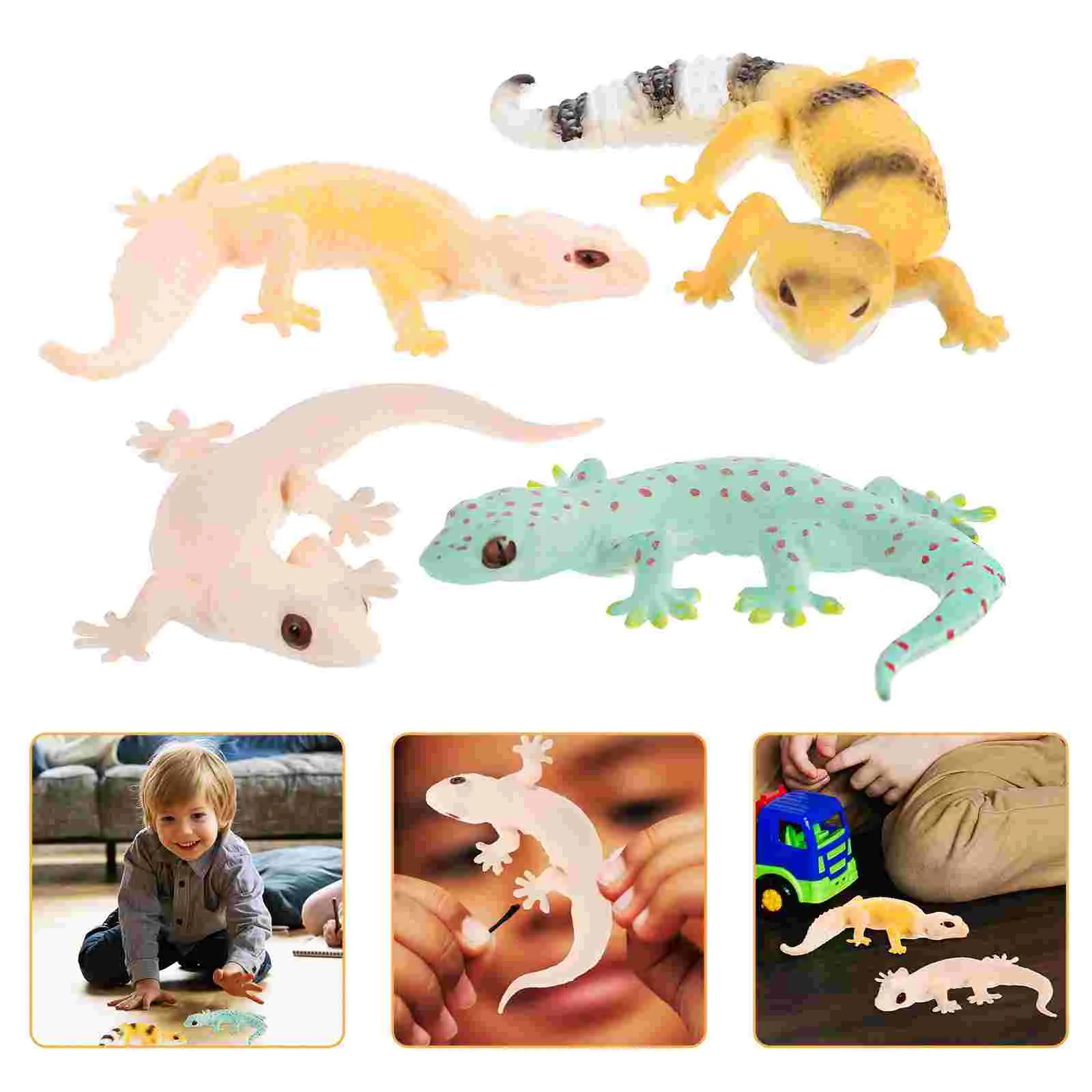 4 Pcs Animal Model Simulation Gecko Reptile Figures Ornament Figurines Mini Realistic Models Cognitive Toy
4 Pcs Animal Model Simulation Gecko Reptile Figures Ornament Figurines Mini Realistic Models Cognitive Toy