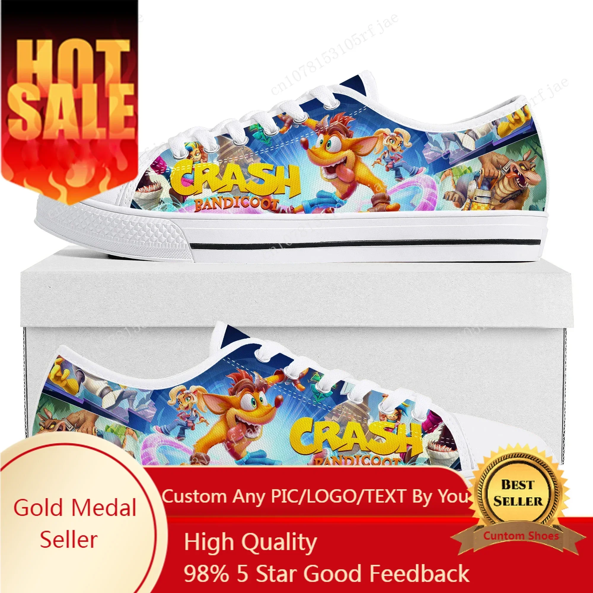 Crash Bandicoot Low Top Sneakers Cartoon Game Womens Mens Teenager Canvas Sneaker Couple Fashion Custom Built Shoes
Crash Bandicoot Low Top Sneakers Cartoon Game Womens Mens Teenager Canvas Sneaker Couple Fashion Custom Built Shoes