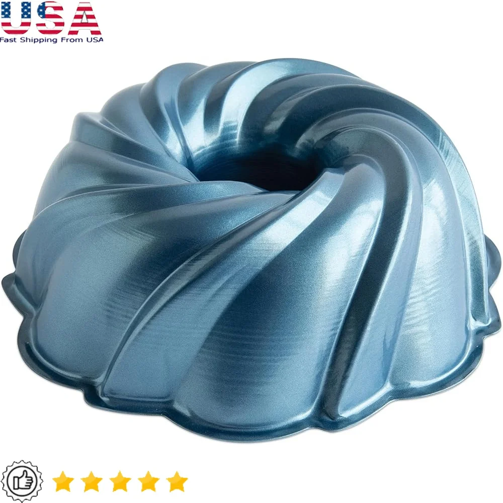 Elegant Swirl Bundt Cake Pan 10 Cup Capacity Nonstick Aluminum Bakeware Oven Safe Perfect Cakes Breads Jellies
Elegant Swirl Bundt Cake Pan 10 Cup Capacity Nonstick Aluminum Bakeware Oven Safe Perfect Cakes Breads Jellies