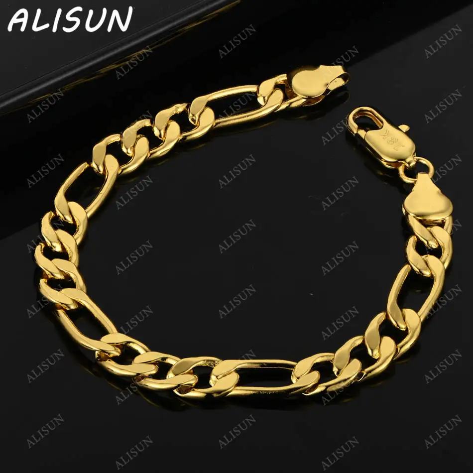 ALISUN 925 Sterling Silver Yellow Chain Bracelets For Women Charm Trend Birthday Gifts Fashion Party Fine Jewelry
ALISUN 925 Sterling Silver Yellow Chain Bracelets For Women Charm Trend Birthday Gifts Fashion Party Fine Jewelry