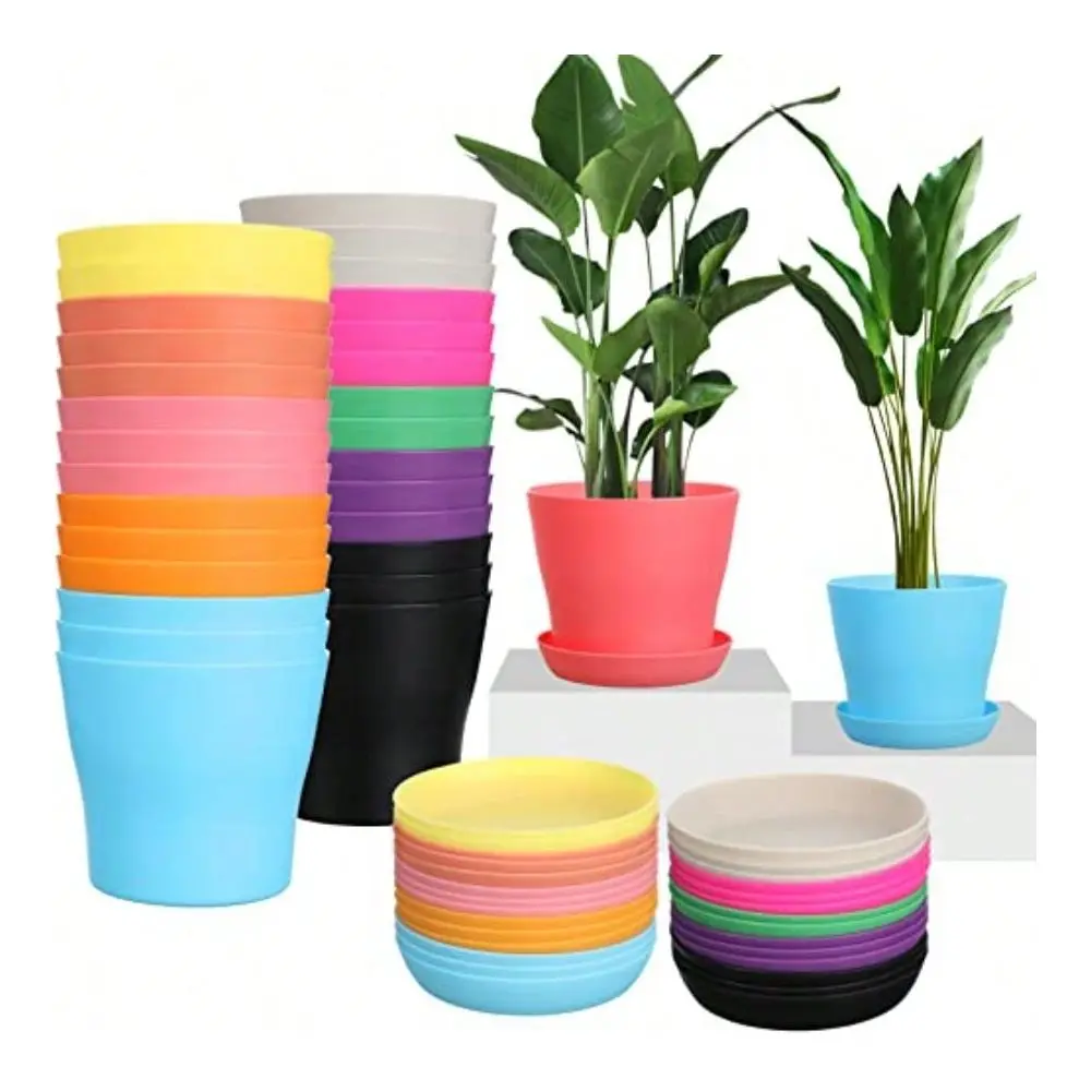 Pack 5.5 Inch Plastic Flower Plant Pots Thickened Seedlings Nursery Pots With Tray Assorted Small Flower Pots Colorful Plastic
Pack 5.5 Inch Plastic Flower Plant Pots Thickened Seedlings Nursery Pots With Tray Assorted Small Flower Pots Colorful Plastic